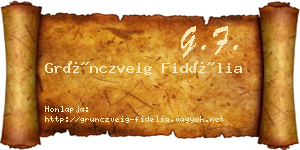 Grünczveig Fidélia névjegykártya